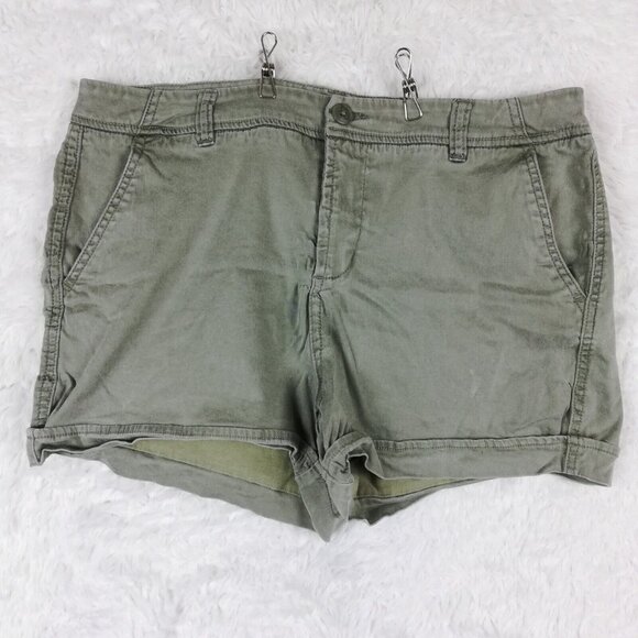 Liverpool Womens Shorts 3" Inseam Shadow Green High Rise Stretch Soft 14 - Picture 1 of 13